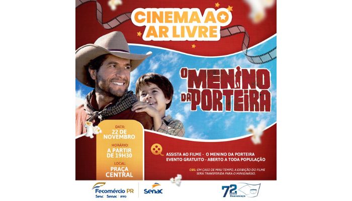Cinema ao Ar Livre em Guaraniaçu